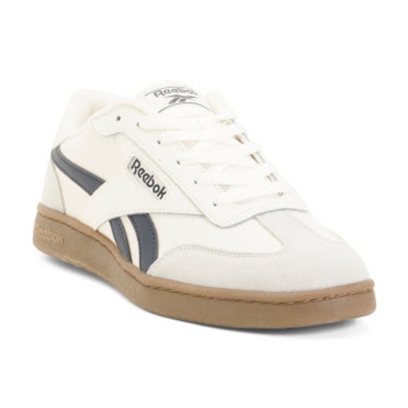 REEBOK White/navy Men's Leather Forte Lounger Sneakers - Picture 1 of 3